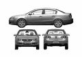 Blueprint Volkswagen Passat Sedan 2006 A4 Photo Print