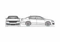 Blueprint Volkswagen Passat Sedan 2010 A4 Photo Print