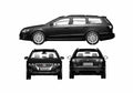 Blueprint Volkswagen Passat Variant Wagon 2005 A4 Photo Print