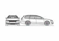 Blueprint Volkswagen Passat Variant Wagon 2010 A4 Photo Print