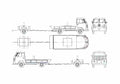 Blueprint Volkswagen Pick Up Trailer Pick up 1963 A4 Photo Print