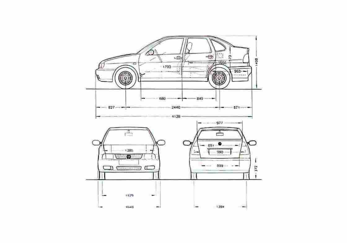 Blueprint Volkswagen Polo Sedan 2005 A4 Photo Print