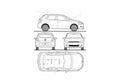 Blueprint Volkswagen Polo V 6R) 5 door Hatchback 2009 A4 Photo Print