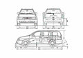 Blueprint Volkswagen Polo Variant Wagon 2005 A4 Photo Print