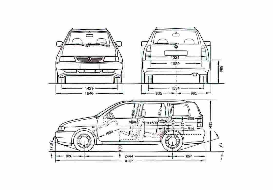 Blueprint Volkswagen Polo Variant Wagon 2005 A4 Photo Print