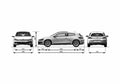 Blueprint Volkswagen Scirocco Hatchback 2009 A4 Photo Print