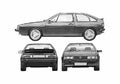 Blueprint Volkswagen Scirocco II Coupe 1984 A4 Photo Print