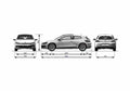 Blueprint Volkswagen Scirocco III Coupe 2009 A4 Photo Print