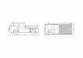 Blueprint Volkswagen T2 B Crew Cab Pick up 1972 A4 Photo Print
