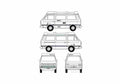 Blueprint Volkswagen T3 Westfalia Camper Joker Bus 1992 A4 Photo Print