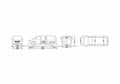 Blueprint Volkswagen Transporter T5 Panel Van LWB Low Roof Van 2004 A4 Photo Print