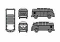 Blueprint Volkswagen Typ 1 Samba Bus 1960 A4 Photo Print