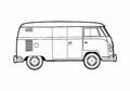 Blueprint Volkswagen Type 2 Microvan Van 1961 A4 Photo Print
