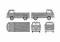 Blueprint Volkswagen Type 2 Pick up Truck 1967 A4 Photo Print