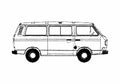 Blueprint Volkswagen Vanagon T3 Bus 1982 A4 Photo Print