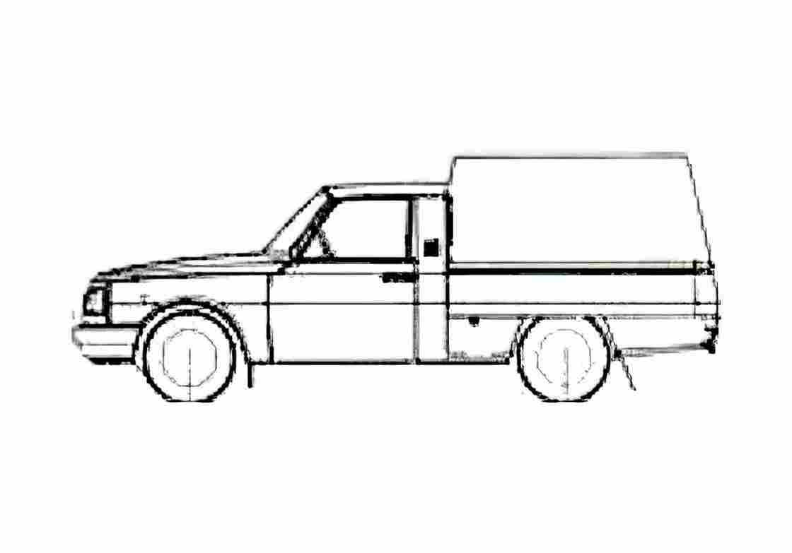 Blueprint Wartburg 13 Pick up 1985 A4 Photo Print