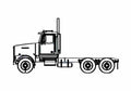 Blueprint Western Star 4900FA Truck 2005 A4 Photo Print