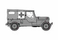 Blueprint Willys Jeep CJ 4MA SUV 1944 A4 Photo Print