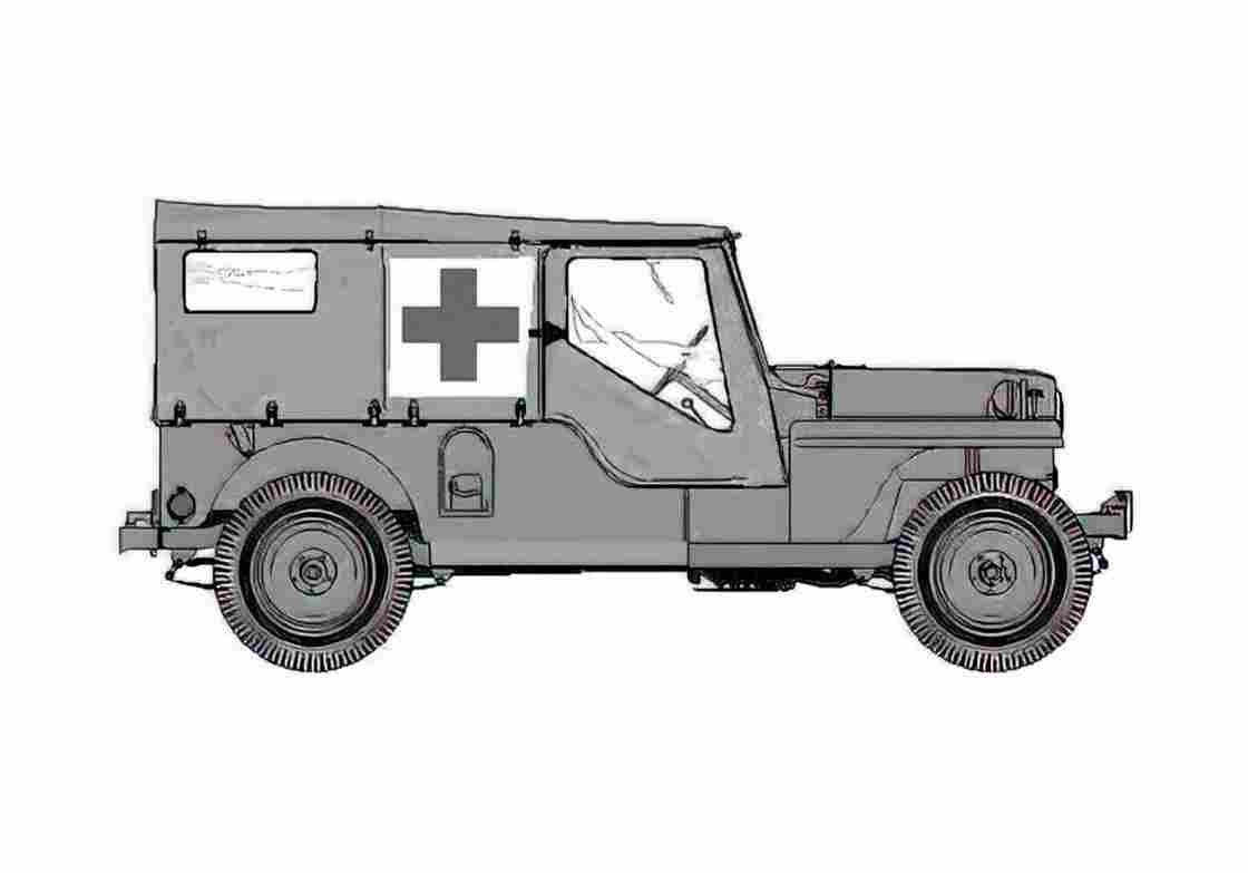 Blueprint Willys Jeep CJ 4MA SUV 1944 A4 Photo Print