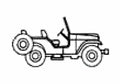 Blueprint Willys Jeep CJ SUV 1964 A4 Photo Print