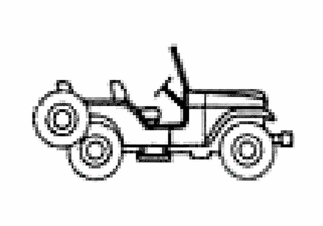 Blueprint Willys Jeep CJ SUV 1964 A4 Photo Print