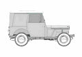 Blueprint Willys Jeep DJ 3A Delivery SUV 1955 A4 Photo Print