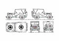 Blueprint Willys Jeep MB SUV 1942 A4 Photo Print