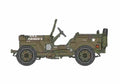 Blueprint Willys Jeep MB SUV A4 Photo Print