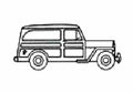 Blueprint Willys Jeep Van 1964 A4 Photo Print
