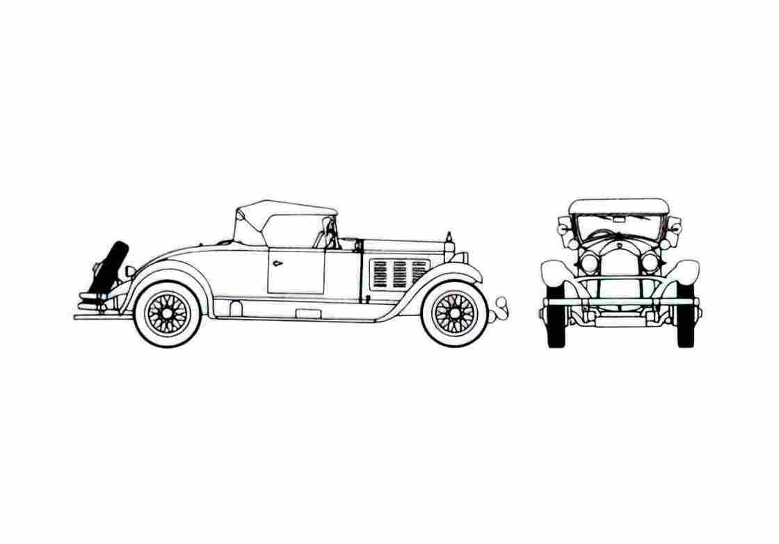 Blueprint Willys Knight 66A Convertible Cabriolet 1928 A4 Photo Print