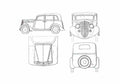 Blueprint Willys Overland Sedan 1935 A4 Photo Print