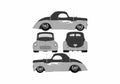 Blueprint Willys Street Rod Coupe 1941 A4 Photo Print