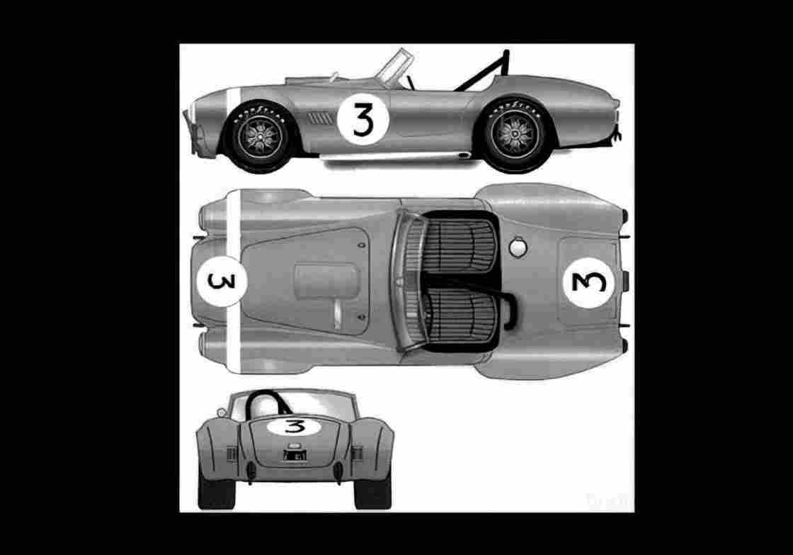 Blueprint ac 289 cobra 1964 30190 01 A4 Photo Print