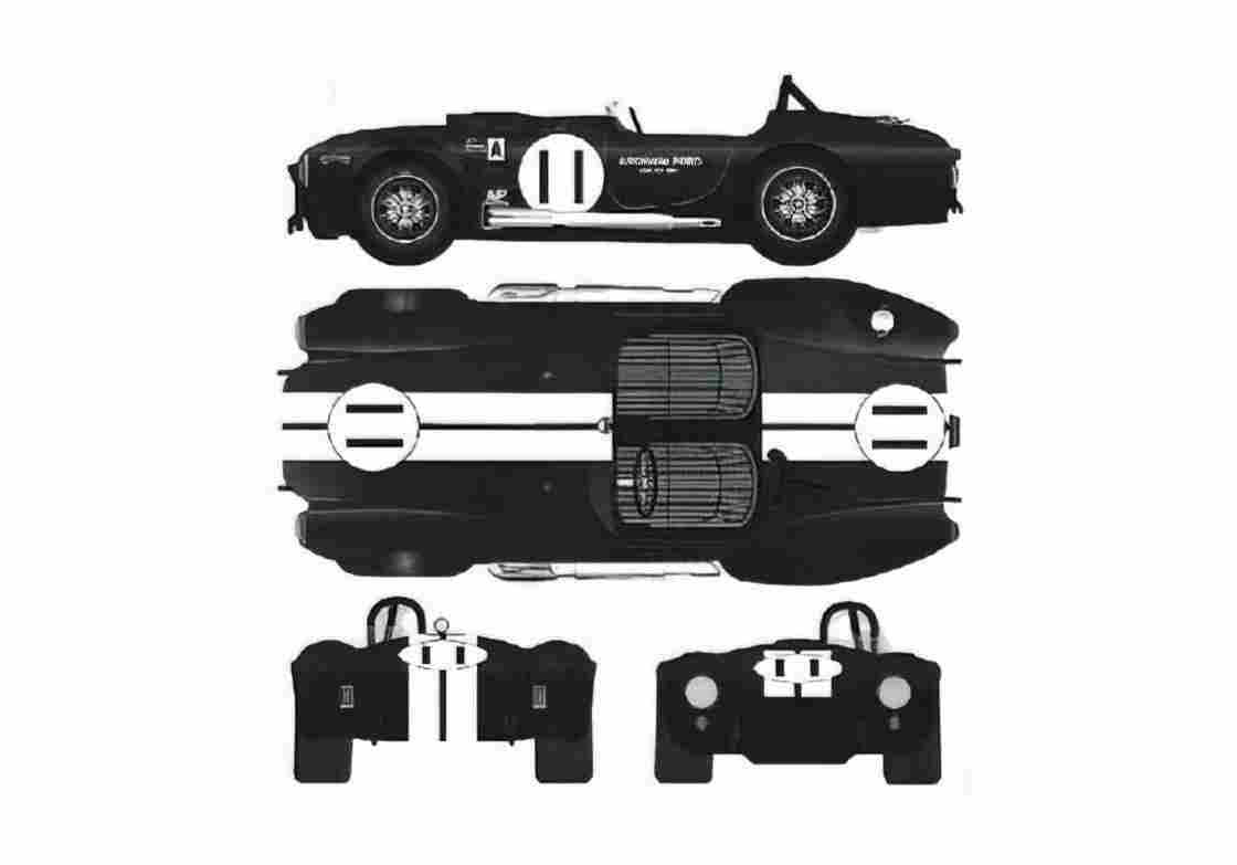 Blueprint ac 427 cobra version a 30832 01 A4 Photo Print