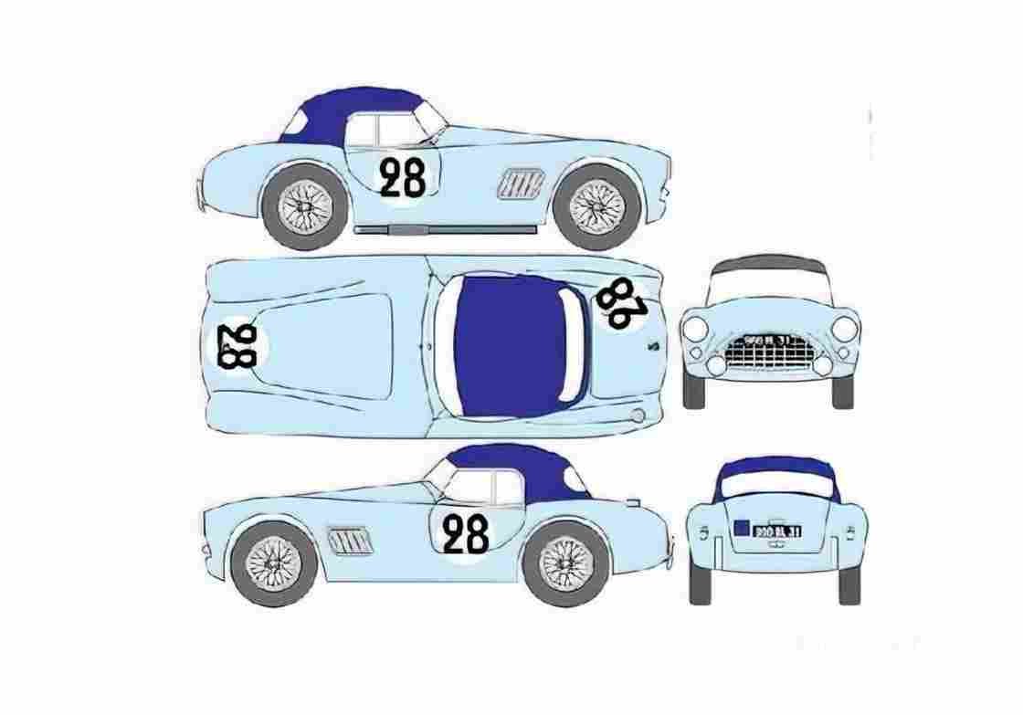 Blueprint ac ace brisrol le mans 1961 01 A4 Photo Print