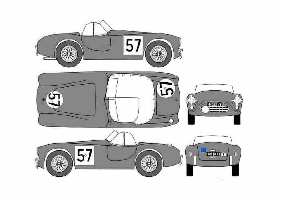 Blueprint ac ace bristol lm 1960 01 A4 Photo Print