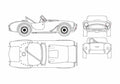 Blueprint ac cobra 01 A4 Photo Print