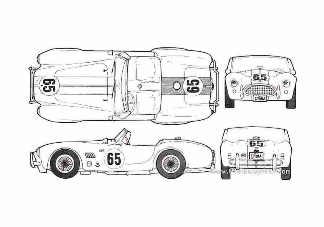 Blueprint ac cobra 289 01 A4 Photo Print