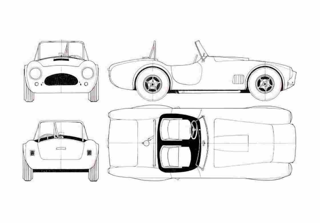 Blueprint ac cobra 289 1963 01 A4 Photo Print