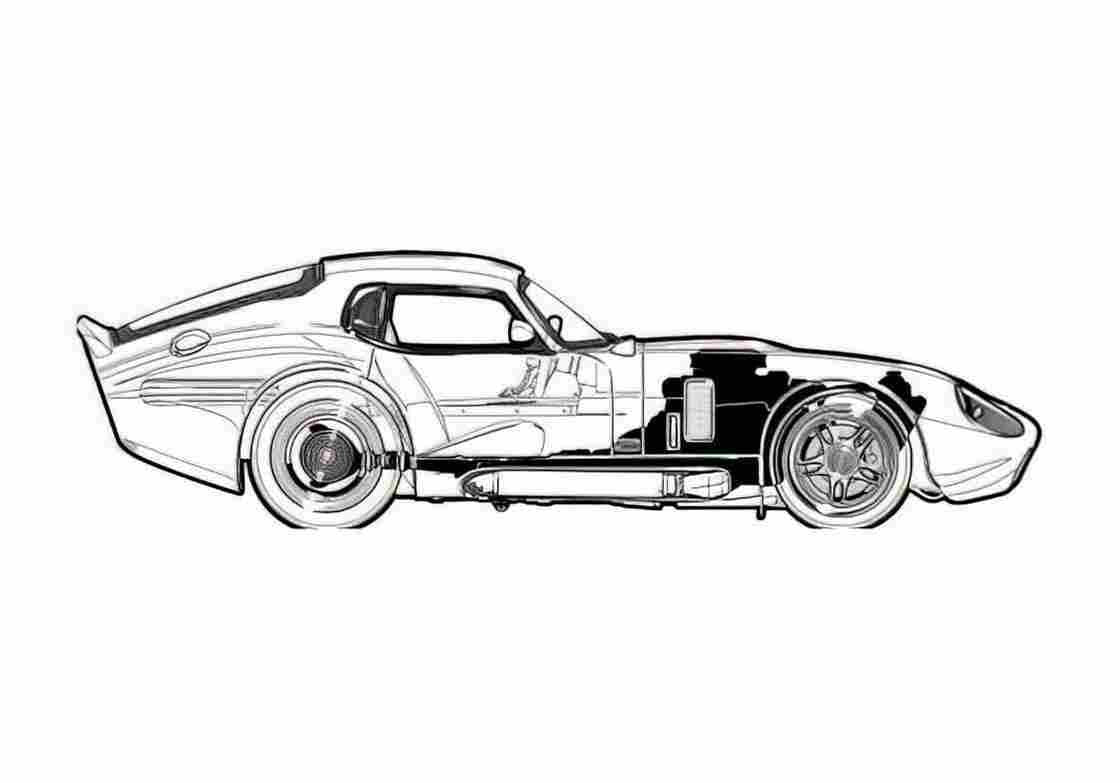 Blueprint ac shelby cobra daytona coupe 01 A4 Photo Print