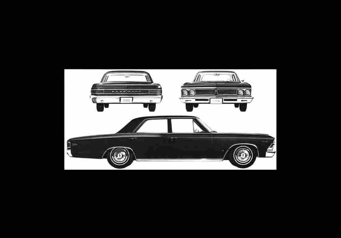 Blueprint acadian beaumont 4 door sedan 1966 01 A4 Photo Print