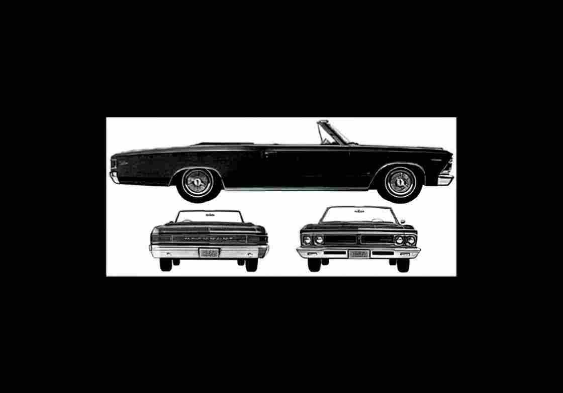 Blueprint acadian beaumont custom convertible 1966 01 A4 Photo Print