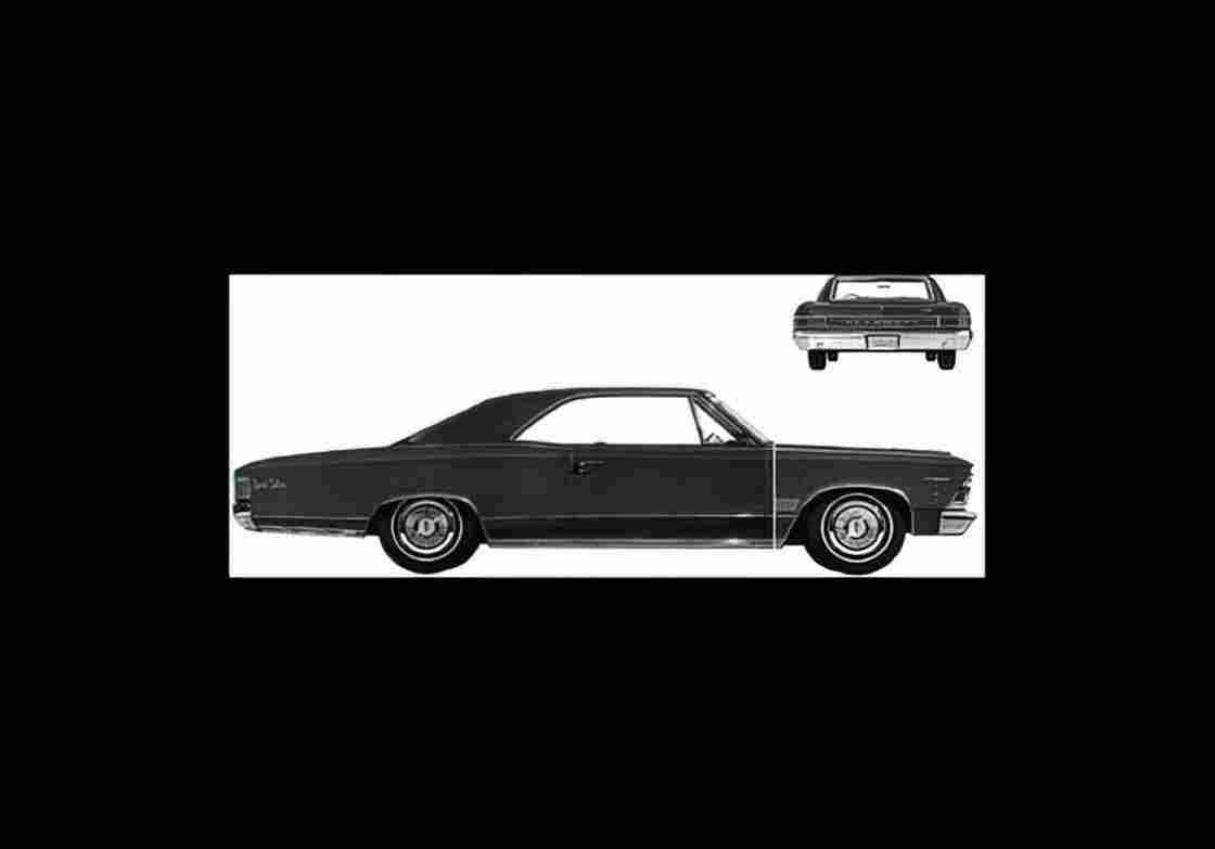 Blueprint acadian beaumont custom sport coupe 1966 01 A4 Photo Print