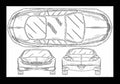 Blueprint acura cl x concept 01 01 A4 Photo Print