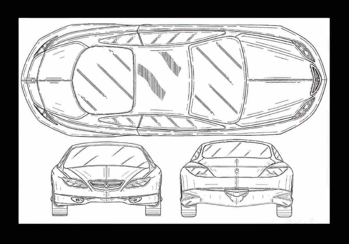 Blueprint acura cl x concept 01 01 A4 Photo Print