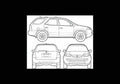 Blueprint acura mdx 2003 01 01 A4 Photo Print