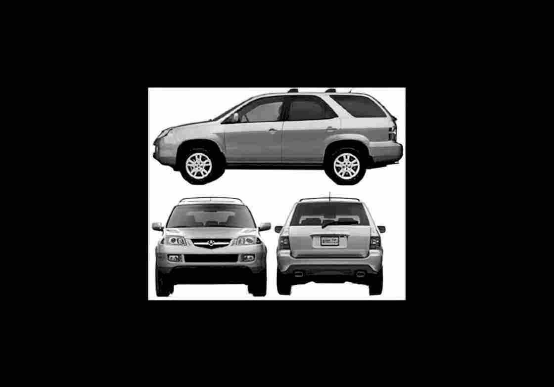 Blueprint acura mdx 2005 01 01 A4 Photo Print