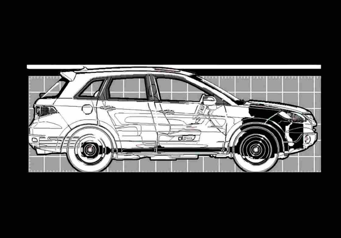 Blueprint acura rdx 2007 01 01 A4 Photo Print