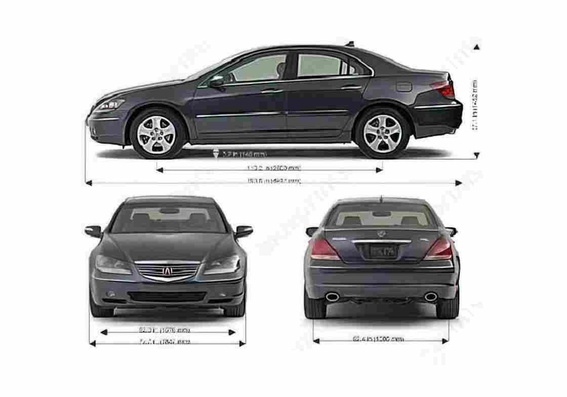 Blueprint acura rl 2007 01 01 A4 Photo Print
