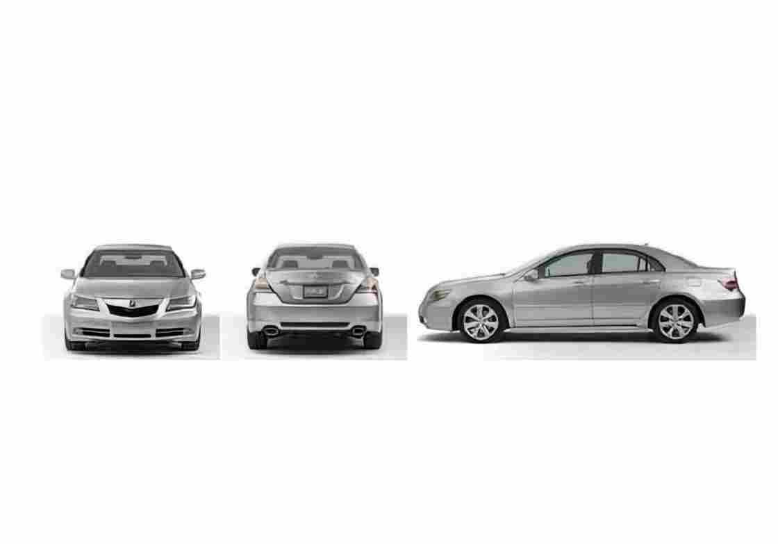 Blueprint acura rl sedan 2010 01 01 A4 Photo Print
